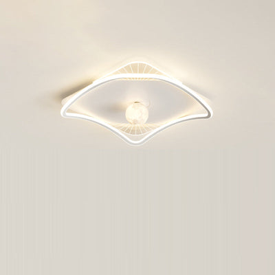 Moderne minimalistische Kreisring Eisen Acryl Aluminium LED Unterputz Deckenleuchte für Schlafzimmer 