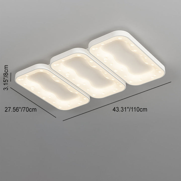 Moderne minimalistische Käsecreme Acryl Eisen LED Unterputz Deckenleuchte für Schlafzimmer 