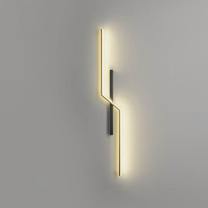 Modern Minimalist Geometry Lines Aluminum Iron Silicone LED Wall Sconce Lamp for Living Room