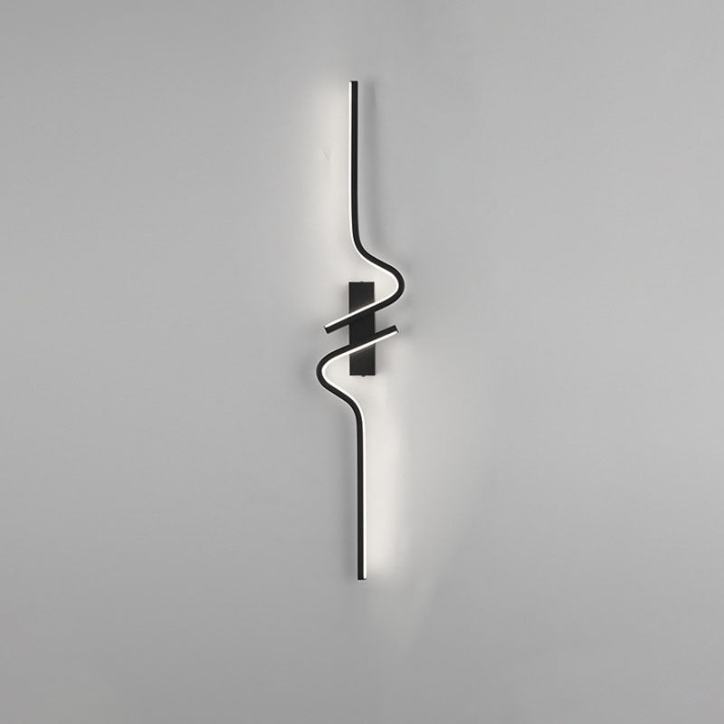 Zeitgenössische kreative Streifen Aluminium Silikongel LED Wandleuchte Lampe für Wohnzimmer 