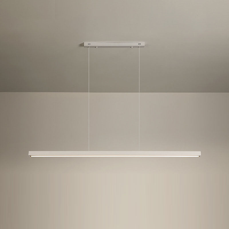 Lustre Suspendu Moderne Minimaliste Long en Aluminium et Acrylique à LED pour Salle à Manger 