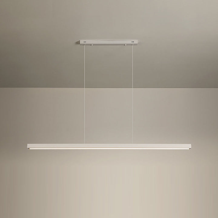 Lustre Suspendu Moderne Minimaliste Long en Aluminium et Acrylique à LED pour Salle à Manger 