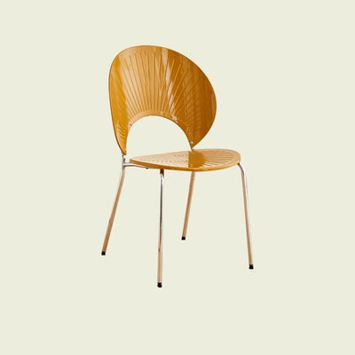 Moderner minimalistischer Stuhl aus ABS-Eisen mit Muschelschale und vier Beinen für das Wohnzimmer 