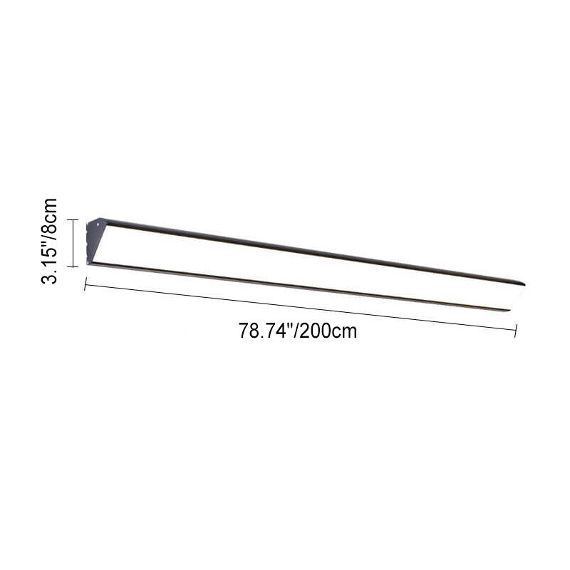 Modern Minimalist Outdoor Long Bar Aluminum Acrylic Waterproof LED Wall Sconce Lamp For Outdoor