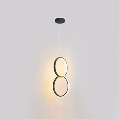 Moderne minimalistische runde Eisen-Acryl-LED-Kronleuchter für das Schlafzimmer 