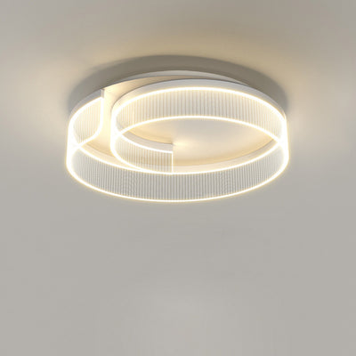 Plafonnier LED rond minimaliste moderne en acrylique, fer et aluminium pour salon 