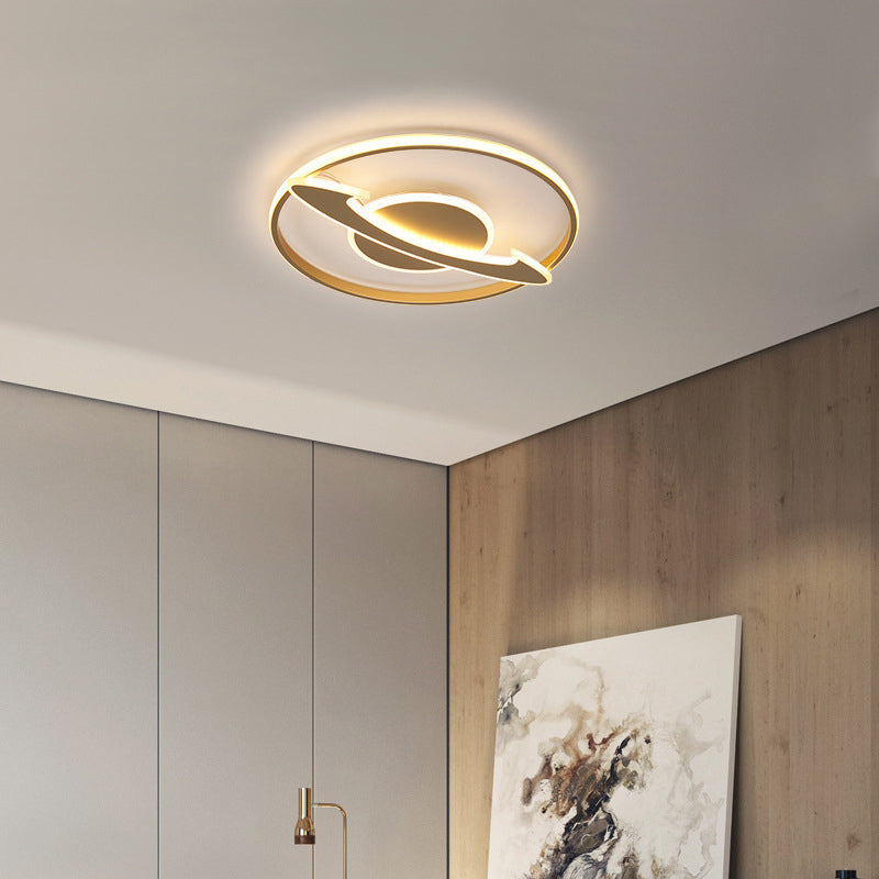 Moderne Luxus Eisen Acryl Runde Krone Herz Stern Berg LED Unterputz Deckenleuchte für Schlafzimmer 