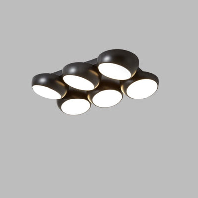 Luz de techo LED empotrada redonda de combinación minimalista moderna de hierro y plástico para sala de estar 