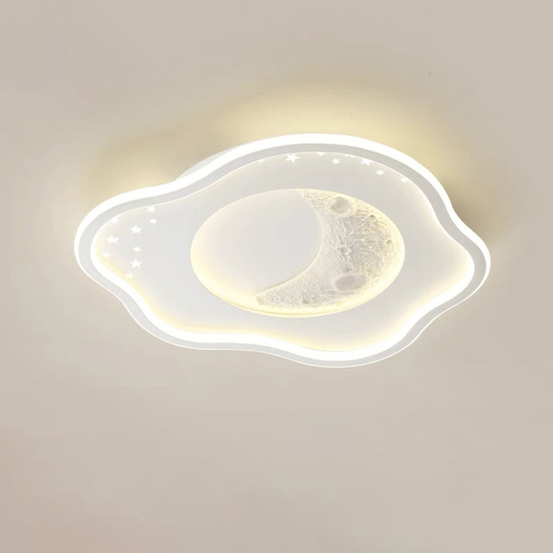 Zeitgenössische Nordic Eisen Acryl Planet Mond Runde Dreieck LED Unterputz Deckenleuchte Für Schlafzimmer 