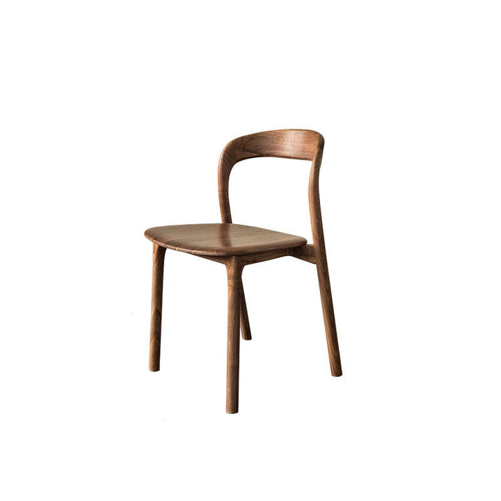 Traditonal Chinese Walnut Square Curved Dining Chair Backrest Armrest For Dininng Room