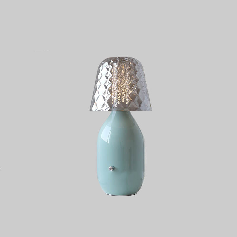 Nordic Vintage Candy Glass Iron Base LED Touch Table Lamp