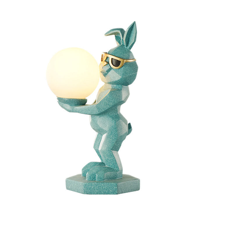 Zeitgenössische kreative Harz-Einhorn-Glaslampe 1-Licht Kinder-Tischlampe für das Schlafzimmer 