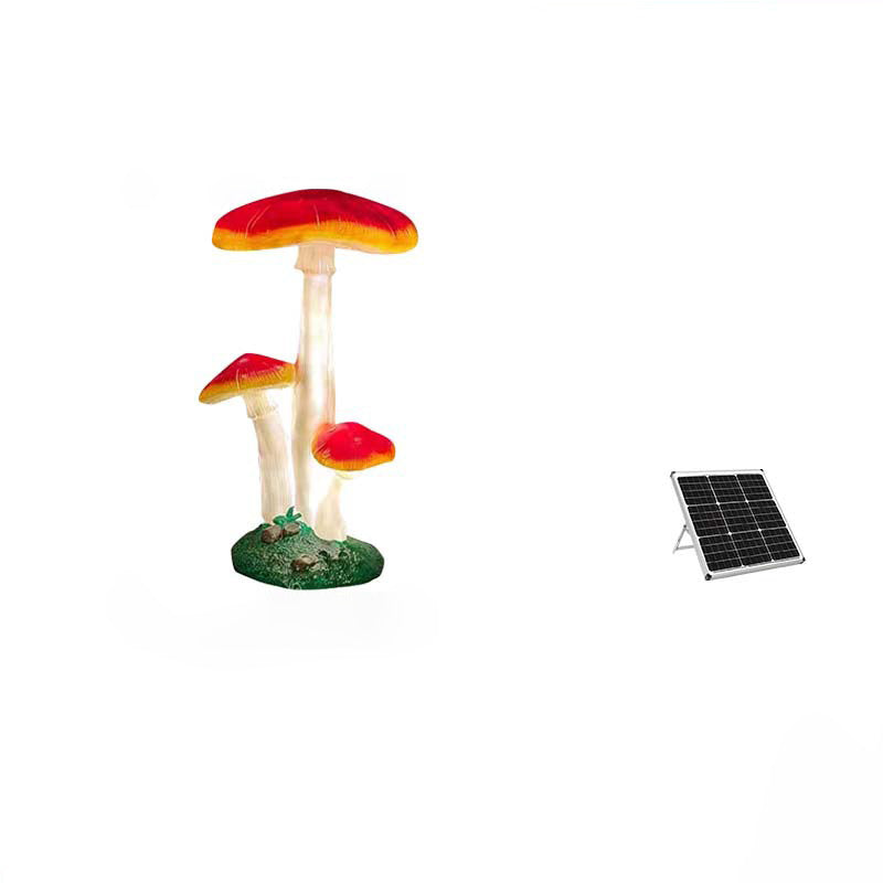 Moderne Art Deco Solar Wasserdichte Pilz Harz Glasfaser LED Landschaft Beleuchtung Außen Licht Für Garten 