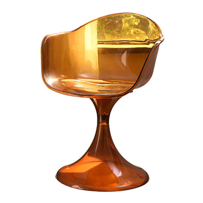 Silla de comedor con respaldo de diseño de arco de plásticos acrílicos nórdicos contemporáneos para comedor 