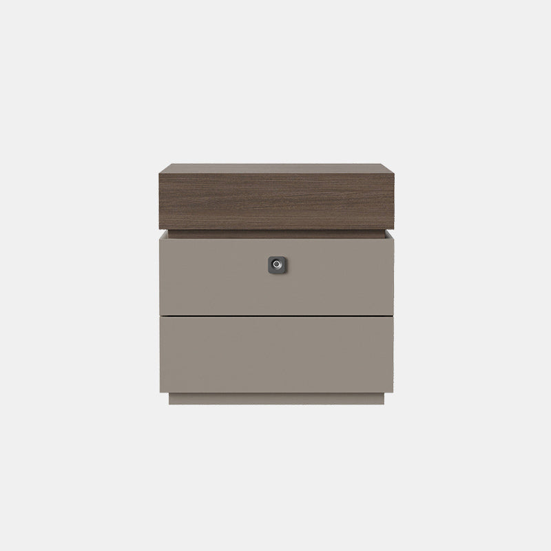 Contemporary Luxury Rectangular Plywood Eucalyptus Wood Nightstand 3-Drawer For Bedroom