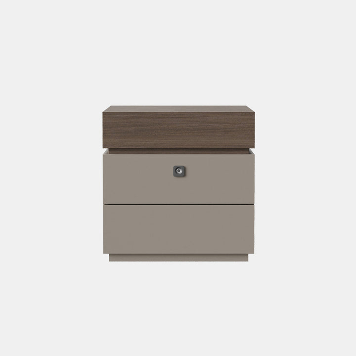 Contemporary Luxury Rectangular Plywood Eucalyptus Wood Nightstand 3-Drawer For Bedroom