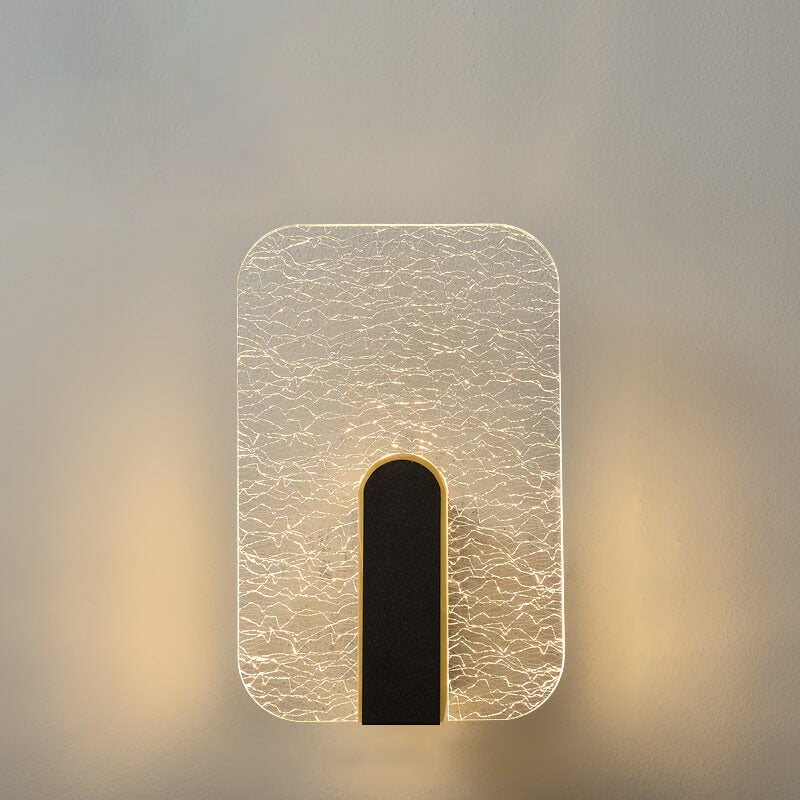 Modern Simplicity Geometry Crackle Acrylic Round Shade LED Wall Sconce Lamp For Bedroom