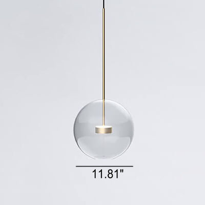 Modern Atom Mickey Head Bubble Glass Ball 1-Light LED Pendant Light