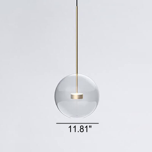 Modern Atom Mickey Head Bubble Glass Ball 1-Light LED Pendant Light