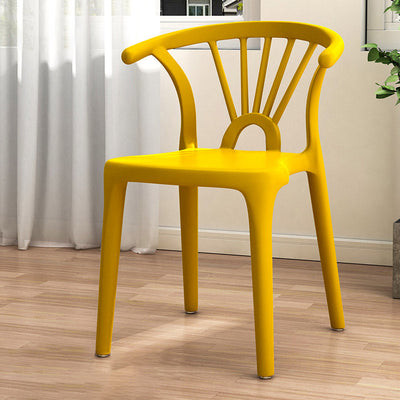 Chaise de salle à manger empilable en plastique Arc scandinave contemporain avec dossier pour salle à manger 