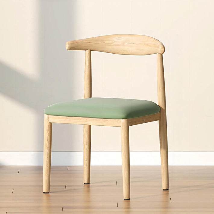 Chaise de salle à manger en cuir simplicité moderne tissu acier au carbone éponge émulsion dossier carré pour salle à manger 
