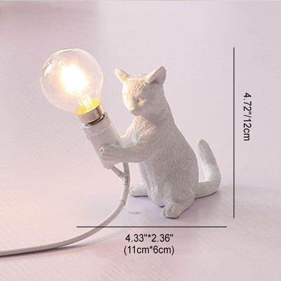 Modern Creative Resin Kitten Decor 1-Light Mini Table Lamp