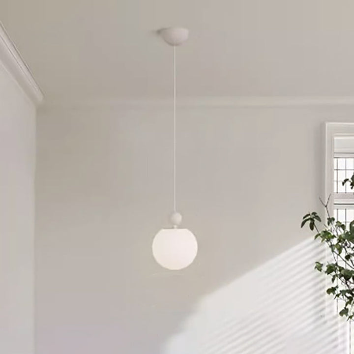 Moderne minimalistische runde Kugel Eisen Glas 1-Licht Penant Licht für Schlafzimmer 