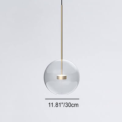 Modern Atom Mickey Head Bubble Glass Ball 1-Light LED Pendant Light