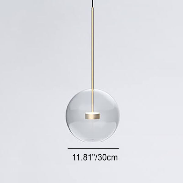 Modern Atom Mickey Head Bubble Glass Ball 1-Light LED Pendant Light