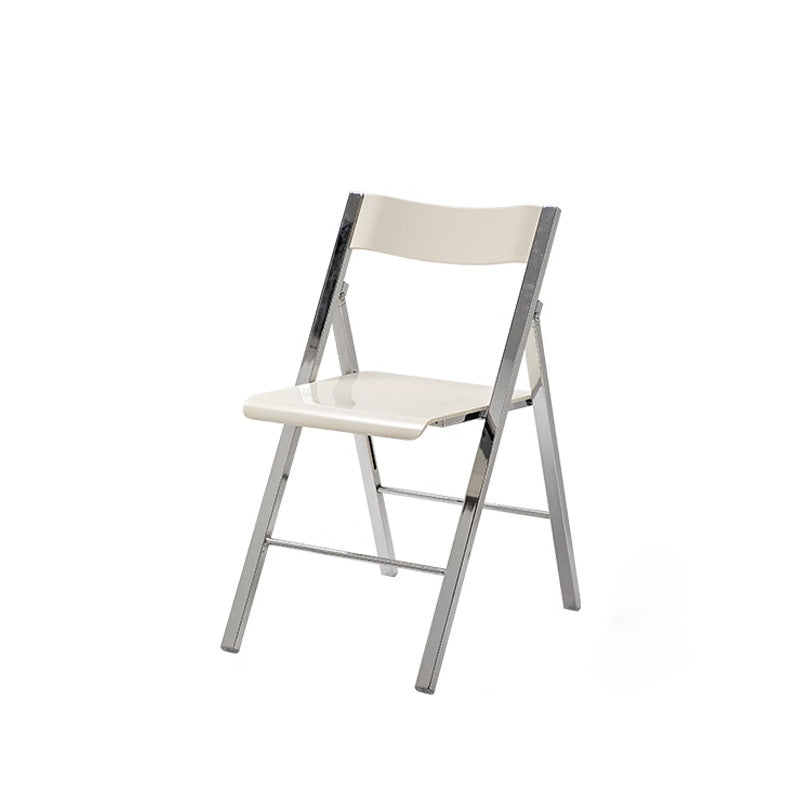 Silla de comedor de metal acrílico cuadrada nórdica contemporánea plegable para comedor 