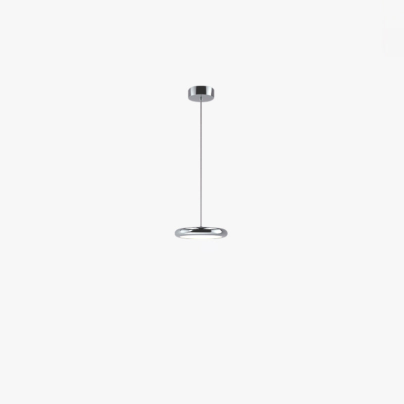 Moderne minimalistische Edelstahl-Aluminium-Disc-Shade LED-Insel-Licht-Kronleuchter für Wohnzimmer 
