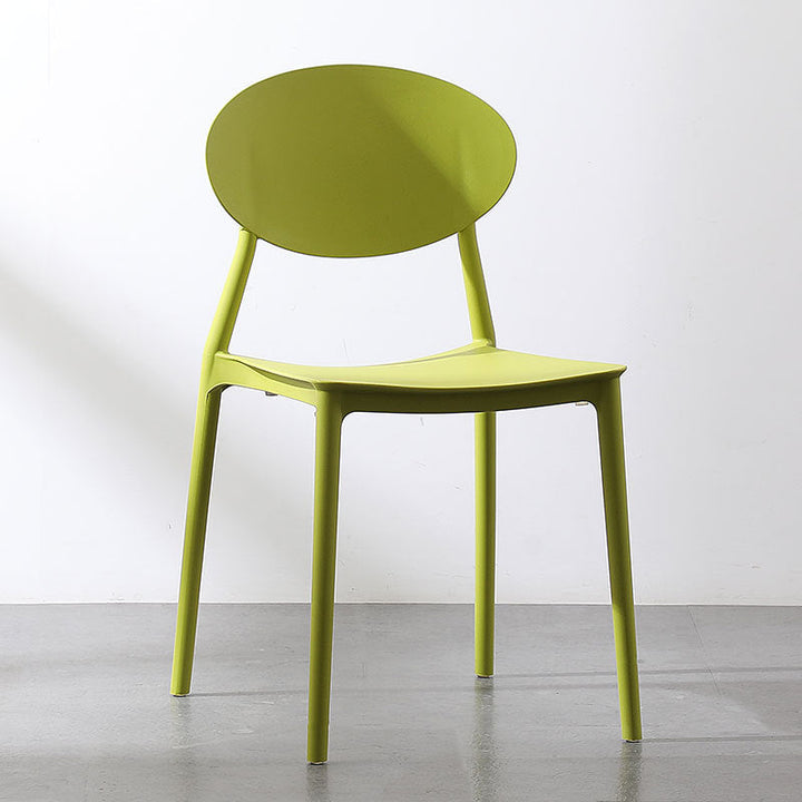 Contemporary Nordic Square PP Dining Chair Backrest Armless For Dining Room