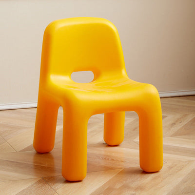 Chaise pour enfants en plastique carré créatif contemporain avec dossier pour salon 