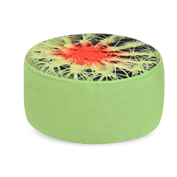 Pouf repose-pieds rond en tissu à motif de fruits créatif contemporain pour salon 