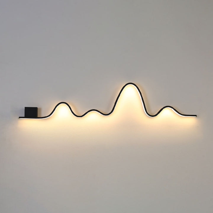 Applique Murale LED en Bande Solaire Imperméable Minimaliste Moderne en Fer Aluminium Silice pour Patio Extérieur 