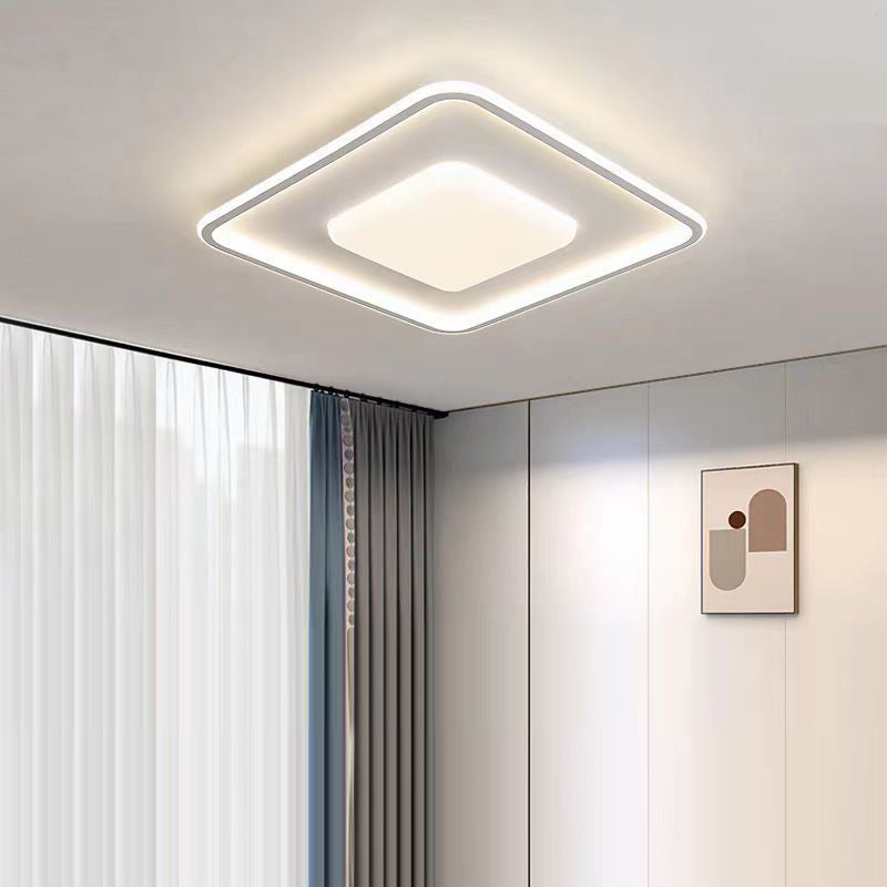 Moderne minimalistische quadratische Acryl-Eisen-Aluminium-Silikon-LED-Deckenleuchte für Schlafzimmer 