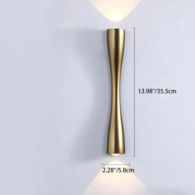 Applique murale LED en forme de trompette en aluminium étanche de luxe contemporain pour patio extérieur 
