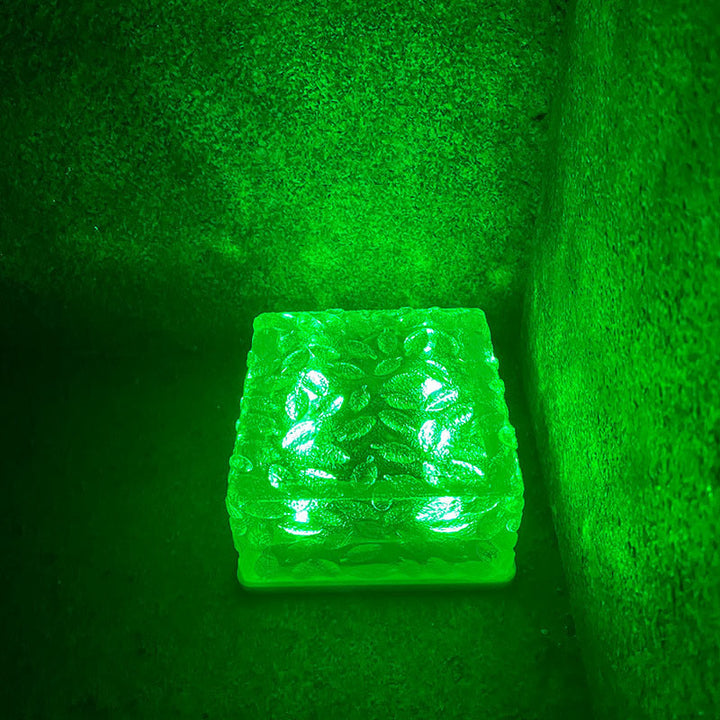 Lumière extérieure LED acrylique pour jardin, tuile de sol carrée à motif imperméable solaire créative contemporaine 