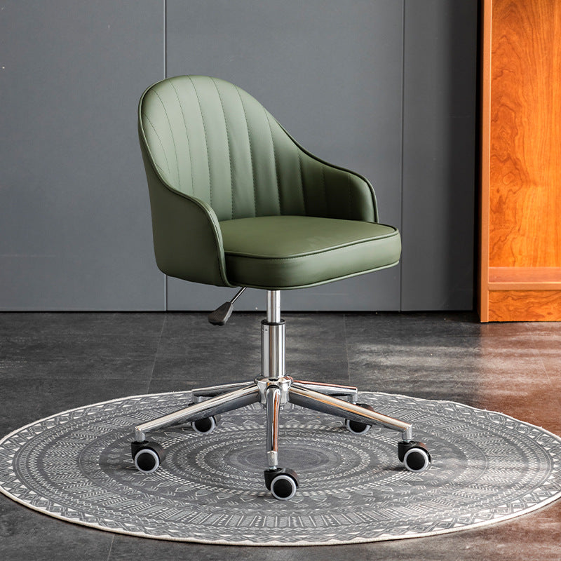 Simplicité Moderne Similicuir Éponge Acier Inoxydable SGS Chaise de Bureau Dossier Mobile Pour Maison Bureau 