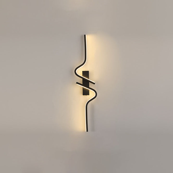Zeitgenössische kreative Streifen Aluminium Silikongel LED Wandleuchte Lampe für Wohnzimmer 