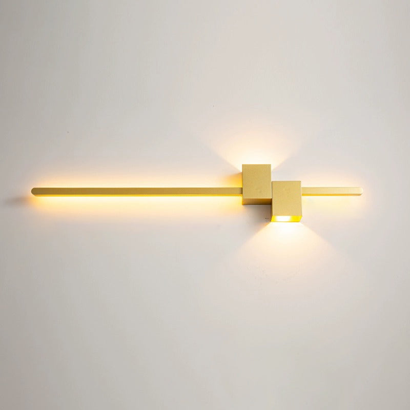 Moderne minimalistische Streifen Rechteck Eisen Aluminium LED Wandleuchte Lampe für Wohnzimmer 