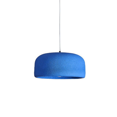 Japanese Minimalist Matte Texture Resin Dome 1-Light Pendant Light