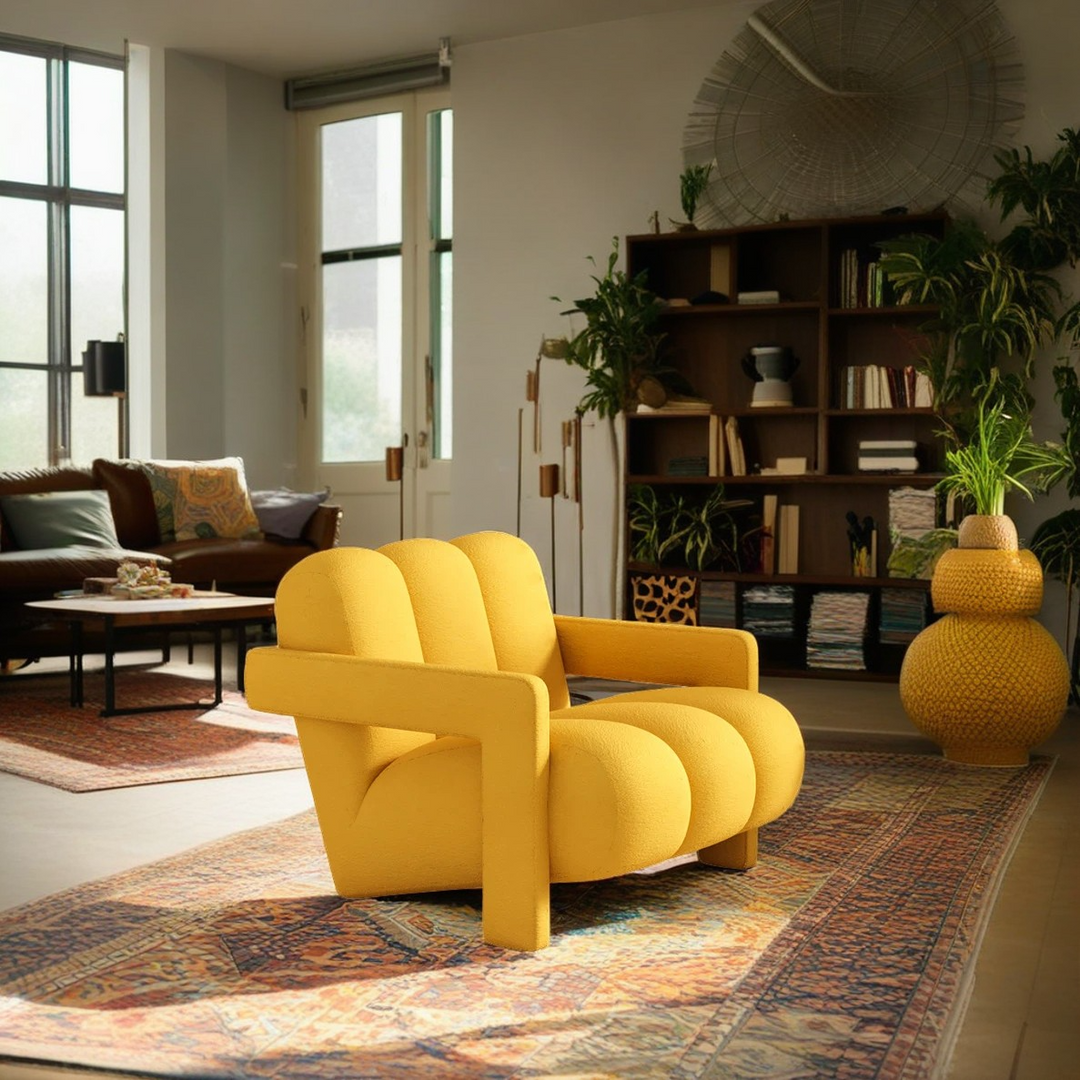 Sillón individual contemporáneo escandinavo de terciopelo y tejido sherpa con madera y espuma, con respaldo y reposabrazos, para sala de estar 