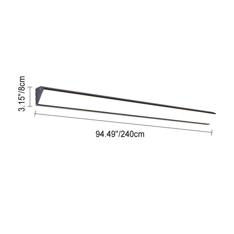 Modern Minimalist Outdoor Long Bar Aluminum Acrylic Waterproof LED Wall Sconce Lamp For Outdoor