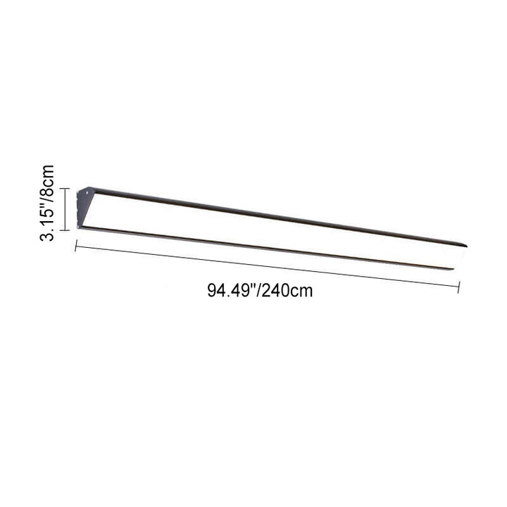 Modern Minimalist Outdoor Long Bar Aluminum Acrylic Waterproof LED Wall Sconce Lamp For Outdoor