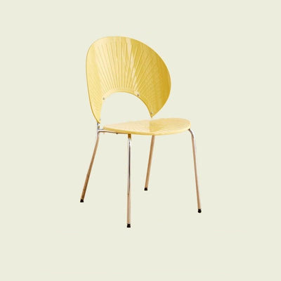 Moderner minimalistischer Stuhl aus ABS-Eisen mit Muschelschale und vier Beinen für das Wohnzimmer 