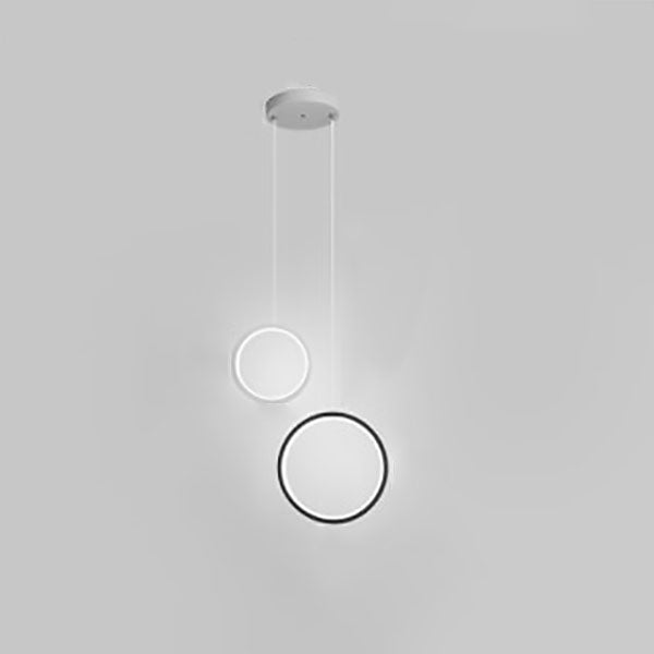 Moderne minimalistische runde Eisen-Acryl-LED-Kronleuchter für das Schlafzimmer 