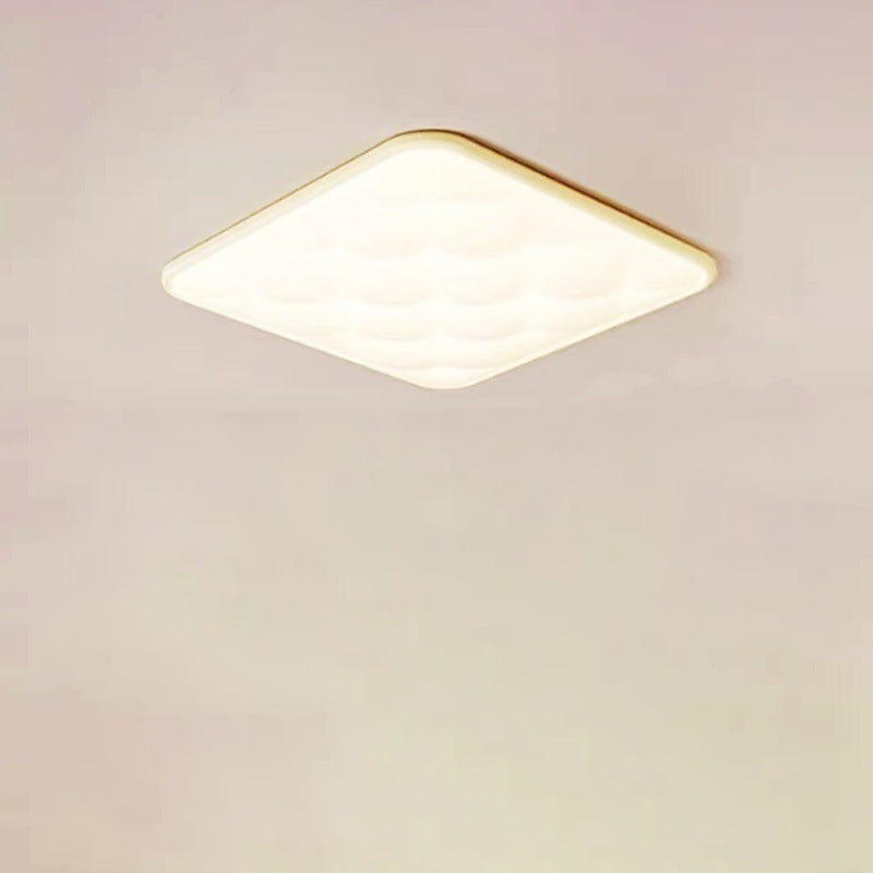 Luz de techo empotrada LED cuadrada minimalista moderna de hierro con celosía de PVC para dormitorio 