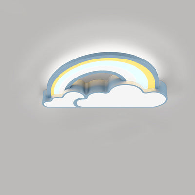 Nordic Cartoon Rainbow Clouds Kids LED Flush Mount Ceiling Light