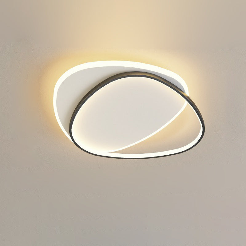 Moderne minimalistische Dreieck ovale Acryl Eisen LED Unterputz Deckenleuchte für Wohnzimmer 
